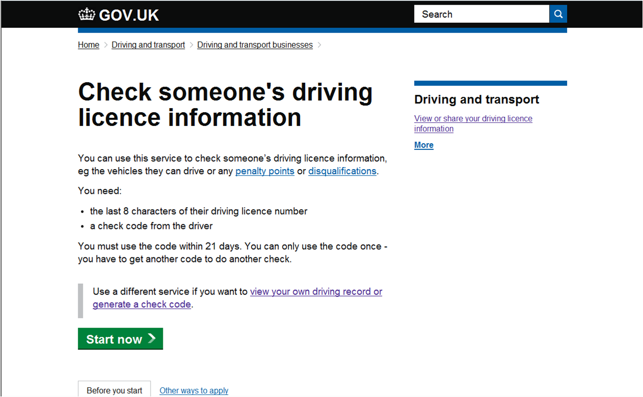 How do you check a driver's license online?