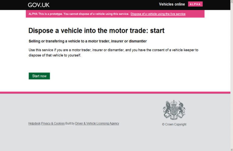 Vehicle management: progress of the alpha – DVLA digital services