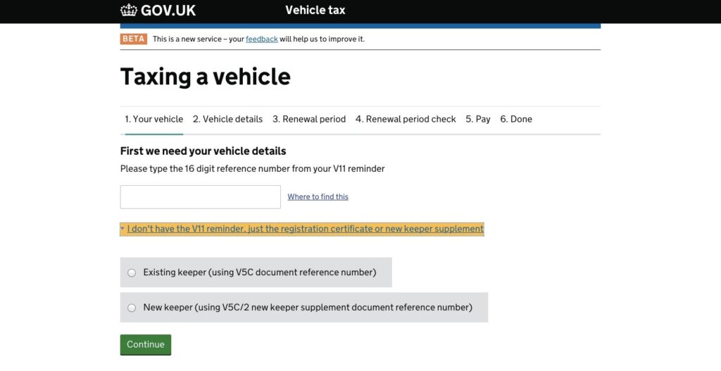 Dvla on sale registration check